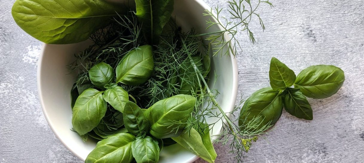 Blanching Basil